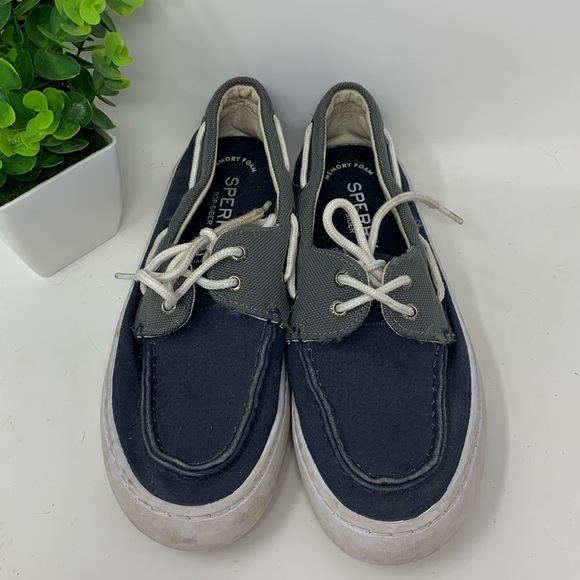Sperry Men's Classic 2-Eye Canvas Boat Shoe with Comfort Memory Foam size 8 - Picture 3 of 9